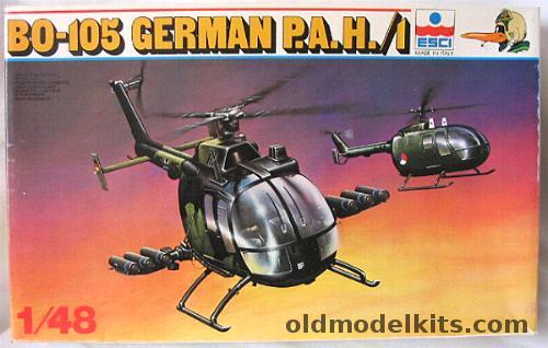 ESCI 1/48 BO-105 PAH/1 Helicopter With Replimodel Decals, 4054 plastic model kit